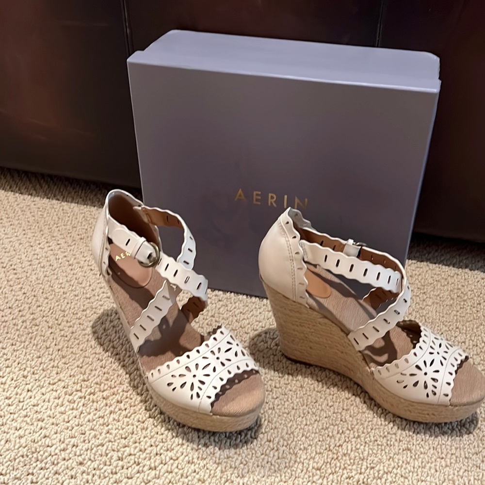 Aerin wedge sandals.  Size 8.5.  Never worn.  New in box.
